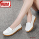 
Prince Yierkang spring flat sole beans shoes soft sole middle-aged and elderly mothers shoes beef tendon sole single shoes breathable beef tendon sole nurses shoes women's shoes 6629 hollow black 35