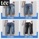 
Lee dprre summer thin men's denim shorts trendy brand loose casual cropped pants 2025 new five-point ice silk medium pants 687 blue 30