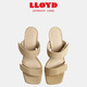 
LLOYD imported women's shoes lambskin elegant kitten heel strap casual sandals standard middle heel 13564 camel 36
