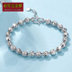 Centennial Baojinxiang platinum cat's eye bracelet for women, authentic PT950 platinum round bead carving bracelet for men, fashionable and atmospheric bracelet, 20+1.5cm, about 6mm, weight 11-11.2 grams