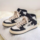 Huang Biao Zapatos de grado de chaleco para hombres en la primavera 2025 nuevos zapatos para hombres retro tendencia nacional versátiles versátiles zapatos casuales beige 9910 etiqueta negra alto top nuevo estilo 24.5 39 longitud interna es aproximadamente cm