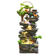 MPPMCK Großer Bodenstockgier fließender Wasserbrunnen Wohnzimmer Büro Büro Feng Shui Wheal Wealth Dekoration Bergkreislauf-Waterscape Ornament 9902s klein 70 cm
