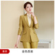 Purple striped blazer women's long-sleeved high-end host professional suit temperament suit formal manager work clothes gold suit + pants L (recommended 100-110 Jin Jin equals 0.5 kg)