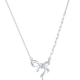 Saturday Fu PT950 platinum necklace for women platinum pendant bow birthday gift B0614839 40+5cm about 2.98g