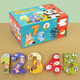 Cindybaby Kinder großer Blocknummer-Buchstaben Puzzle 1-2-3 Wochen 4-jähriges Baby früh Bildung Aufklärung Fortgeschrittenes Puzzlespielzeugnummer + Buchstabe Puzzle Set Set