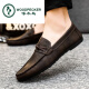 Zapatos de gorro de carpintero de carpintería 2024 zapatos para hombres de verano de 2024 zapatos de cuero de cuero casual británico de hombres transpirables transpirables para hombres d826 negros 40