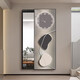 Versteckte Spiegelwand in voller Länge Spiegel Wandkontakt Push-Pull-Dressing Spiegel Schlafzimmer Anpassungsspiegel Veranda Korridor Dekorative Spiegel Malerei Gemälde Fortune Connection Watch A 30*100 cm Aluminiumlegierung Rahmen Kristall Porzellan Malerei