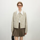 Fan Silan Casual und fähiges Design Kurzes Lederjacke für Frauen im Frühjahr 2025 Neues Pu Leder 1159 Gradient Grey XS