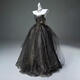 Baolian Black trägerloser französischer Abendkleid Klavierkunst Prüfung Dinner jährlich Sitzung Performance Chorus Pongsai Prinzessin Kleid schwarz m