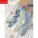 CLOLV KISS2025 NEUE SOCKS-MIDE-SOCKS für Frauen im Frühjahr, Herbst und Winter Baumwolle süße japanische Retro-Stapel-Socken Ins Trendy Socken 12778 One Size (35-40 Größen), kaufen 2 Sets, um fünf Yuan auszuziehen