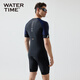 WATERTIME潜水服男士分体游泳衣冲浪服全身长袖浮潜水母湿衣 黑蓝短袖+黑蓝五分泳裤四件套日 2XL