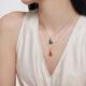 Chow Tai Fook ENZO Fulu gourd 18K gold carnelian diamond necklace for women EZV8082 40cm