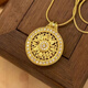 GRAYCEWODY Old Phoenix 999 gold gold-plated silver new auspicious eight-treasure compass necklace pendant diamond wool chain small fragrance rotating model eight-treasure compass with diamonds (single pendant