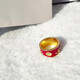 Vivienne Westwood Queen Mother West Authentic Wide Version Saturn Ring Queen Mother King Ring Red S