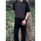 Digada CleanFit Black Jeans High Street American Retro Vibe Micro-Flare Pantal