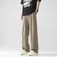 Foss Phil Japaner Yamamoto Casual Hosen Herren Sommereiseis dünne lockere drapierte Weitbein-Anzughose für Jungen Straight Hosen Trendy Marke 718-7011 Khaki XL [Vorgeschlagen 145-160jin [Jin gleich 0,5 kg]]