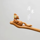 Meng Junchen, Little Fox, New Chinese Style Hairpin, Peach Wood, Daily Versatility, Ancient Style Little Daji Girl Hairpin Cheongsam, Little Fox Fairy, Peach Wood