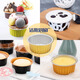Ogilvy disposable tin foil bowl cake mold steamed cake pudding cup barbecue air fryer tin foil tray tin foil box 60 pieces