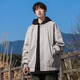 FOG SKY baseball jacket men's autumn and winter American fashion brand loose top casual trendy bomber jacket men JKCY-CYJK9299 black XL (recommended 120-145Jin Jin equals 0.5 kg)
