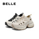 百丽（Belle）运动鞋女25夏新厚底透气涉水休闲鞋D5J1DBK5 白色/黑 37 (235mm)