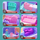 Mini simulación, casa sorpresa cambiante, casa de muñecas, niñas, caja de tesoros, juguetes educativos para niños regalo [sorpresa pequeña supermercado] 2 muñecas + 1 perro mascota