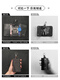 
KSHK genuine leather key bag protective cover for men's new internet celebrity storage card bag two-in-one multi-function key bag translucent leather key bag - black (gray-black)