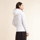 Tommy Hilfiger女绗缝拼色镶边轻暖合身连帽棉服夹克外套MP897 白色OPT XS