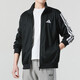 Adidas Jacket Hombres 25 Summer New Sportswear Fitness Entrenamiento Carriendo ejercicio Casual Wathed Chaqueta Top Ji8816/Negro/Blanco M