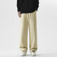 FOG SKY casual pants men spring and summer loose comfortable pendant casual versatile trousers multi-color simple straight work pants men 718-K628 black 3XL (recommended 175-190Jin [Jin equals 0.5 kg])