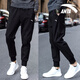 Anta [Two-piece Set] Sports Set Men Summer Quick-Dry Short-Sleeve Knitted Trousers Two-Pack Men's Lapel T-Shirt 7121-4 Fog Gray Green [Zipper Pocket] L/175
