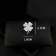 QUAMER zirconium exquisite four-leaf clover brooch men's and women's collar pin corsage clover pin suit sweater accessories bright silver