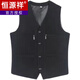 Hengyuanxiang middle-aged and elderly vest men's spring and autumn thin suit vest daddy suit middle-aged casual vest pocket vest jacket single vest military green 2XL