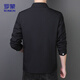 ROMON jacket men's spring and autumn business casual lapel top fashion cadre executive jacket men's clothing MK73 black 2X