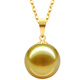 MHFDO Old Phoenix quality single pearl pendant plated 18k single pendant with necklace large South Sea gold mother-of-pearl pearl buckle white 14 mm