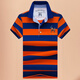 Meister Polo gestreift kurzärmelig Polo-Shirt Herren Sommer Dünn Paul T-Shirt Offizielle Marke Luxus Casual Business im mittleren Alter 3882 Green Stripes 4xl