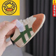 G.DUCKKIDS toddler shoes spring and autumn new baby shoes 3-56-12 months baby casual shoes 0-1 year old baby boy breathable soft sole anti-fall green 13 inner length 13.0cm about 9-15 months
