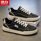 Warrior men's shoes classic retro sling shoes versatile fashion casual sneakers J403MJ black 43