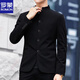 Luo Meng Gentleman Mao Suit Young People New Chinese Style Men's Republic of China Stand Collar Suit Jacket Men's Suit Large Size Trendy Mao Suit S 85-105Jin Jin is equal to 0.5 kg
