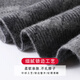 JIUJI Gray Cashmere Scarf Short Men's Winter All-match Warm Knitted Scarf Birthday Gift Box Gray (Short)