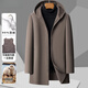 DK High-End-Herrenhäuser-Wollmantel Herren Winter mit mittlerer Länge doppelseitiger Wollwehrtermine verdickte Liner Wollmantel Schwarz XL 180