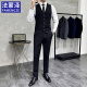 Juego de chalecos de traje de traje de Farmontje Groomsmen de bodas para hombres Negocios informales de ropa de trabajo de gran tamaño