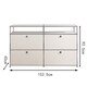 
XMSJ custom-made medieval USM module combination side cabinet stainless steel TV cabinet modern simple ins storage cabinet household use TV cabinet 9227*35*35