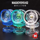 Wanli beginner yo-yo K2 plastic crystal yo-yo professional fancy competition Magic yoyo children Dead sleep-transparent yellow