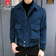 Pierre Cardin Frühling und Herbst Retro Workwear Cord-Casual Jacket Herrenanzug Korean High-End Ins Slim Short Jacket Trend FBZX-6627 Khaki M.