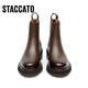 STACCATO new winter style British style Chelsea boots short boots thick heel fashion boots women's boots D9930DD3 pine brown (velvet) 38