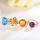Millais natural colored gemstone citrine ring ruby sapphire jewelry 18K gold diamond aquamarine ring tanzanite in stock ready to ship 3.5ct emerald ring hand size 15# (90)