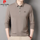 皮尔卡丹（pierre cardin）品牌纯棉长袖T恤男士中青年时尚POLO体恤衫休闲打底亲肤卫衣男装t 6625豆绿 M 165建议95-115斤