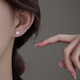 Xinshe 999 sterling silver frosted earrings for women, anti-clogging ear piercing earrings, washable and sleep-free, ear bone nails, simple and high-end earrings, 999 pure silver earrings, one pair