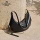 Nalandu Bag Damen 2024 Neue Knödelbeutel Frauen -Crossbody -Tasche Schwarze Frauen 2025 Echtes Leder Frauenbeutel Mitternachtsschwarz [Hochqualität