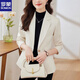 ROMON Western Style Suit Jacket Women's 2026 New Spring and Autumn Temperament Top Slim Fit Casual Small Suit Brown Spring Summer Single Layer M Reference Recommendation 110-120 Jin Jin is equal to 0.5 kg